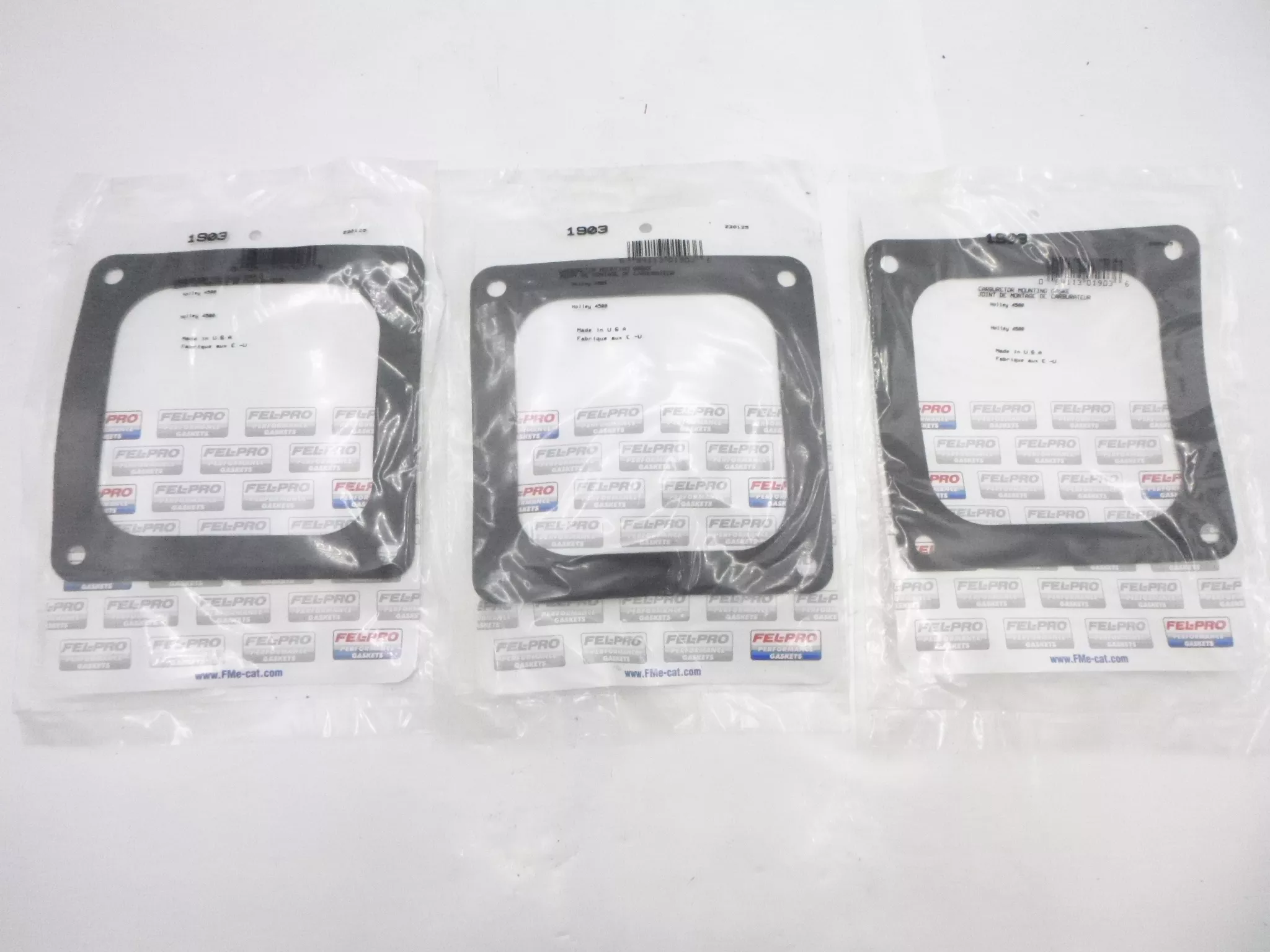 3 Pack Fel-Pro Performance Carburetor Mounting Gasket 1903 4-Barrel