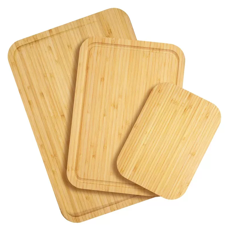 3-Piece Cutting Board Set with Juice Grooves