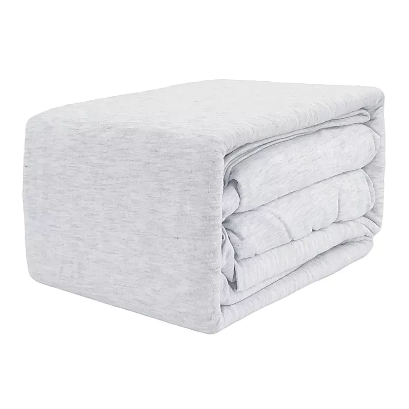 3-Piece Light Grey Jersey Sheet Set, Twin XL