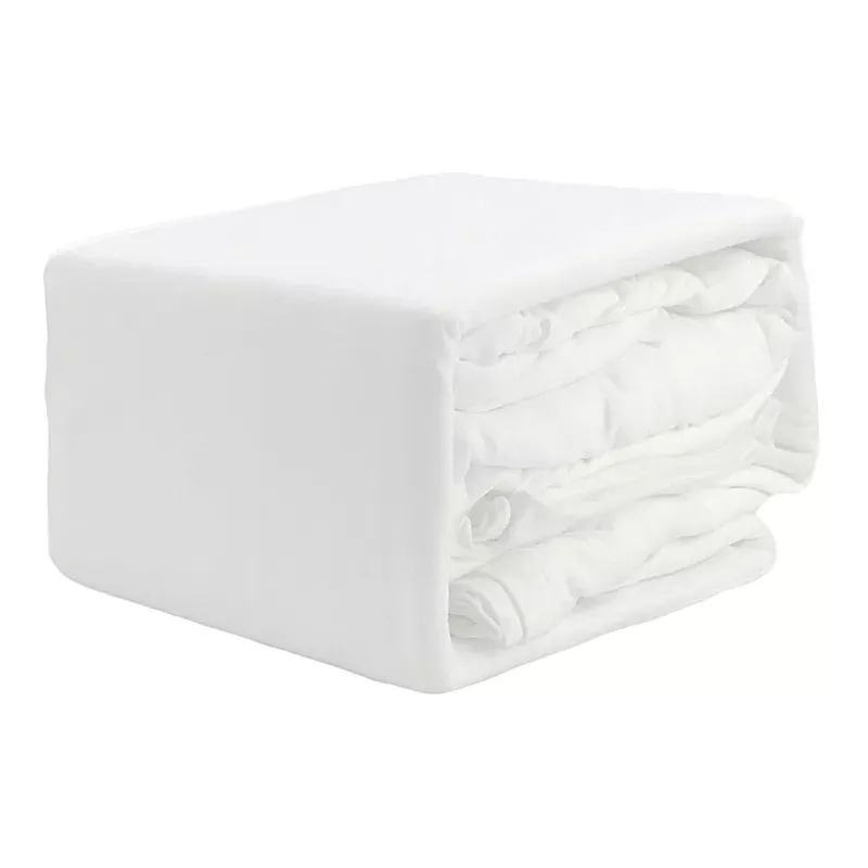 3-Piece White Jersey Sheet Set, Twin XL
