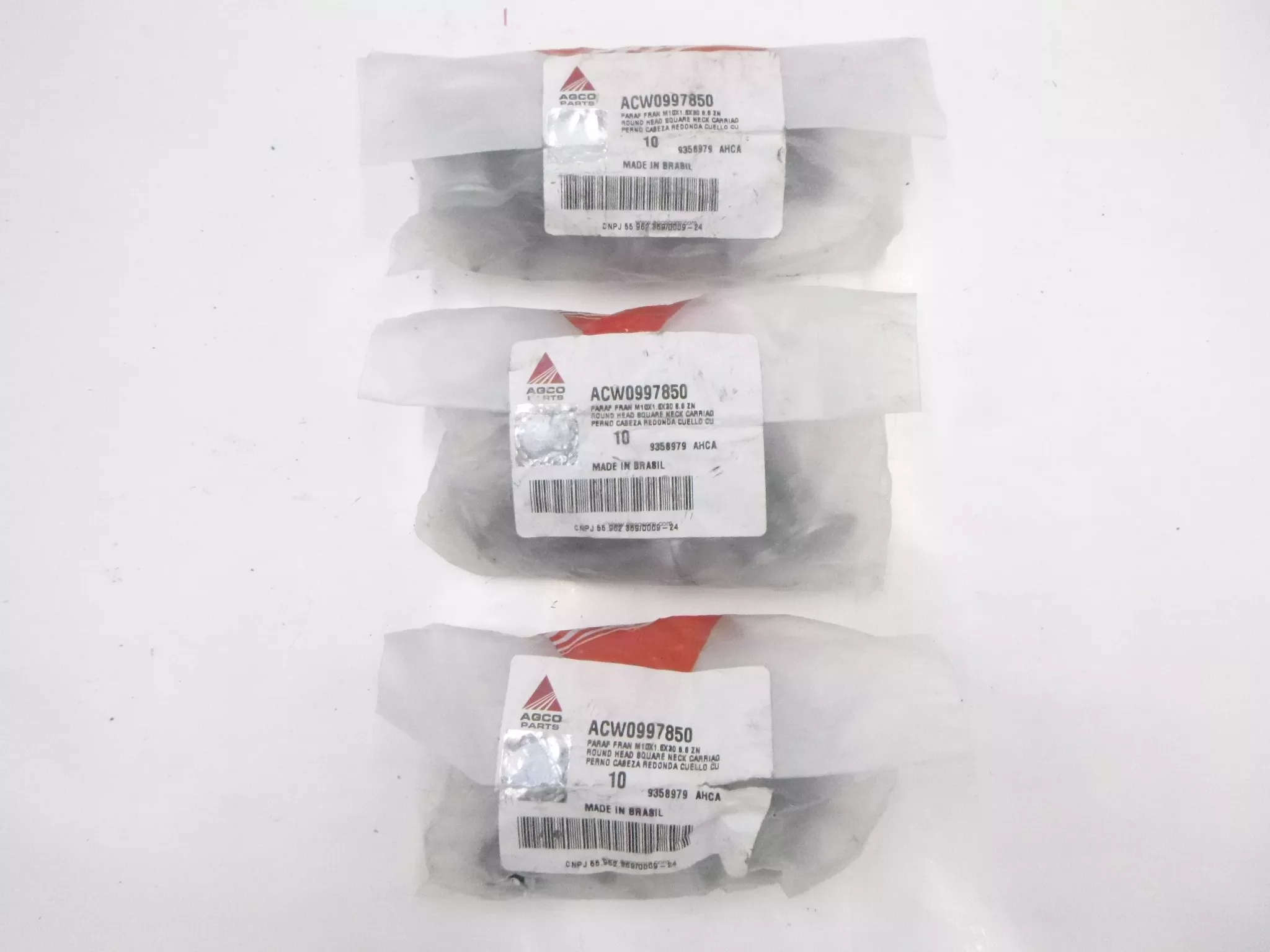 30 Pack Genuine OEM AGCO Round Head Square Neck Carriage Bolts ACW0997850