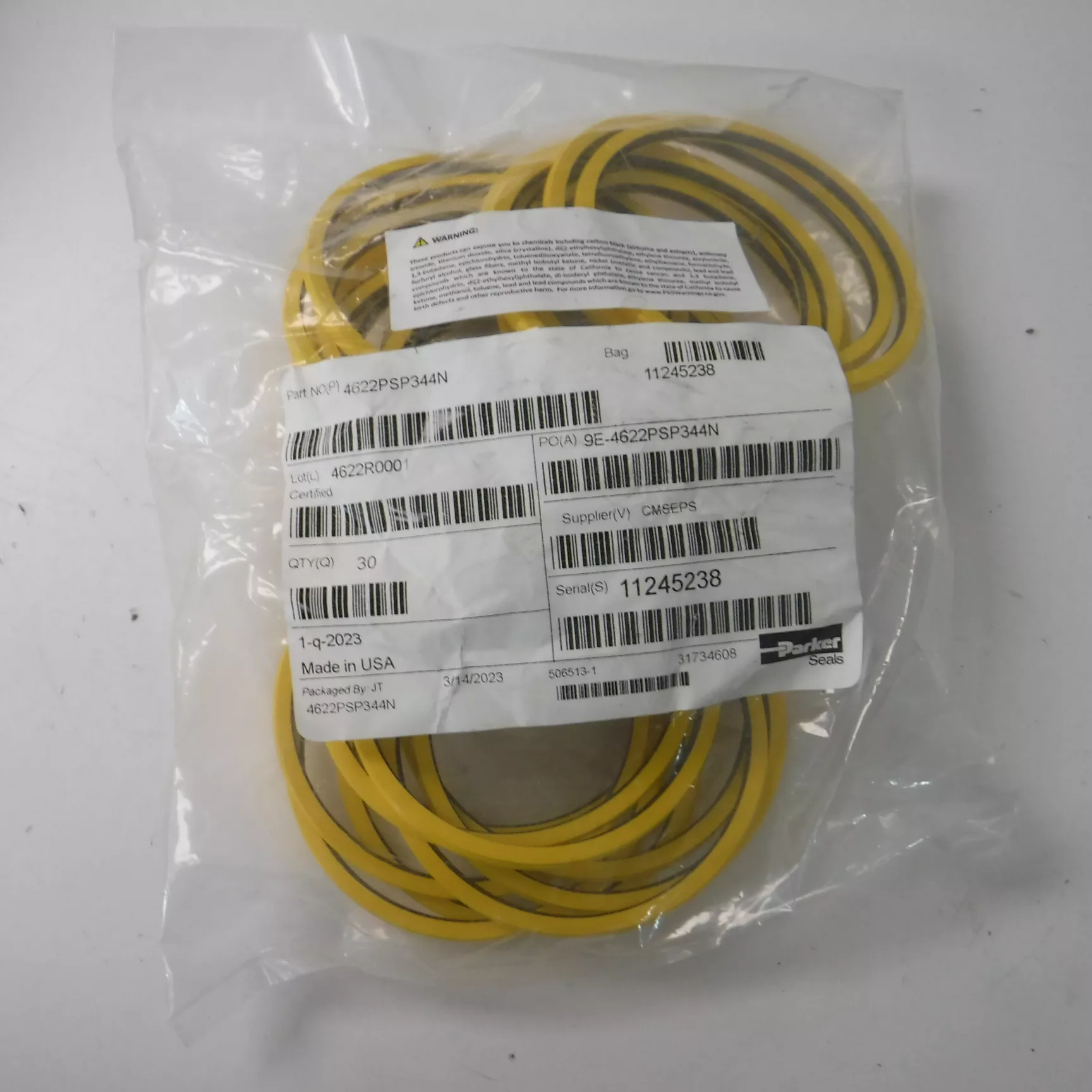30 Pack Parker PSP Profile Double-Acting Hydraulic Piston Seals 4622PSP344N