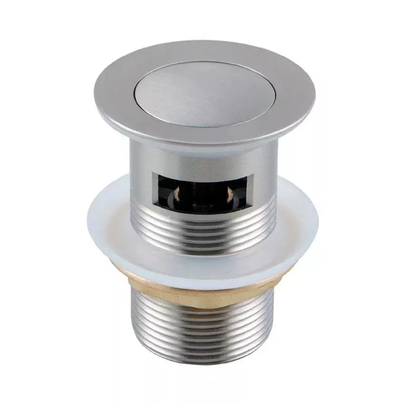 32/40mm Solid Brass Brushed Nickel Basin Pop Up Waste with Overflow