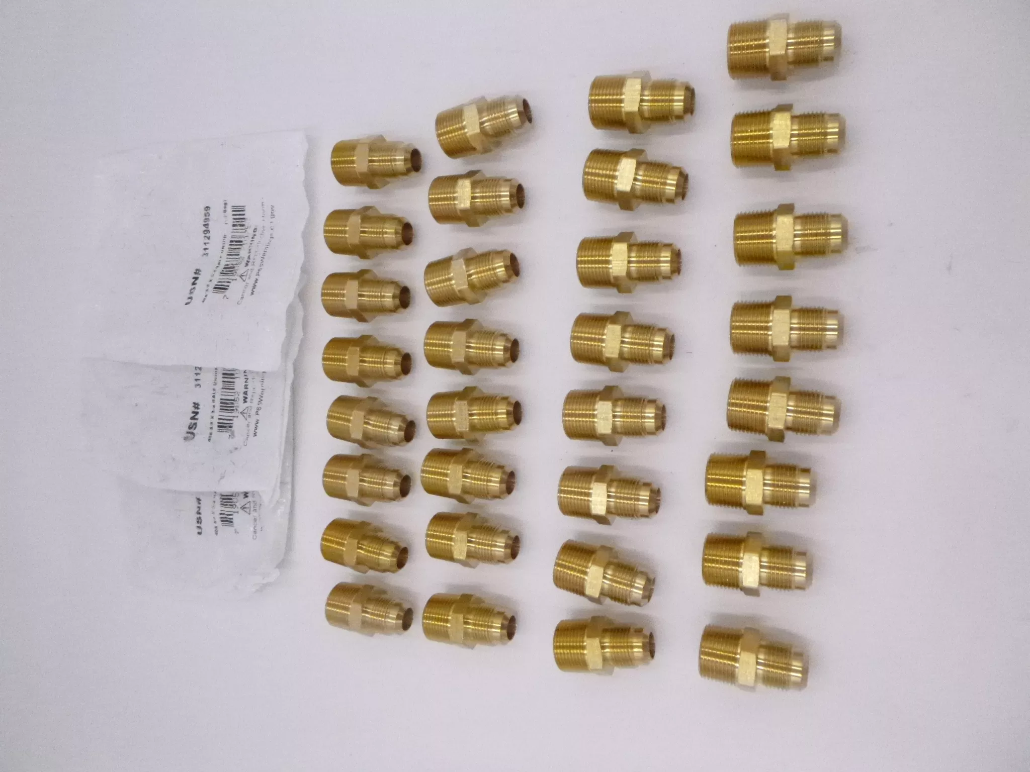 32 Pack Anderson Metals 5/8″ Flare x 3/4″ MIP Brass Half-Union 04048-10123112949