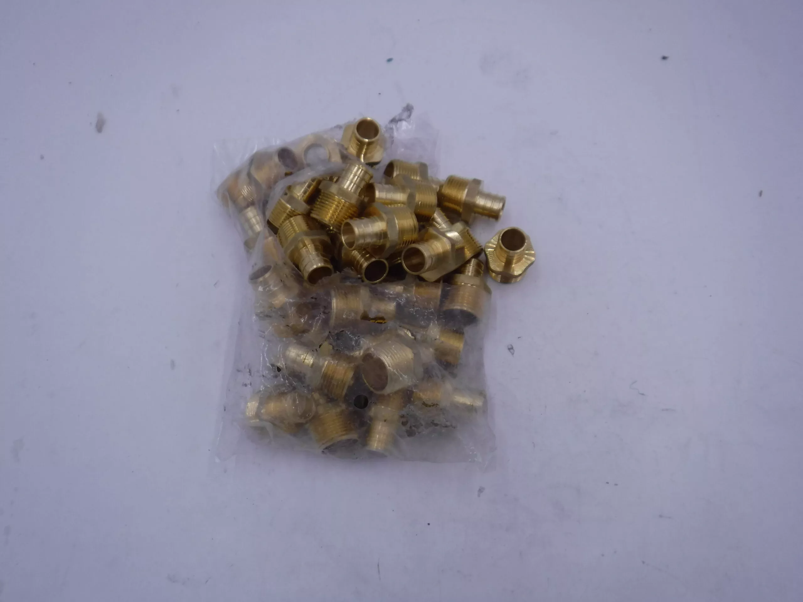 38 Pack 3/4″ PEX X 3/4″ NPT Male Adapter Brass Crimp Fitting Lead Free