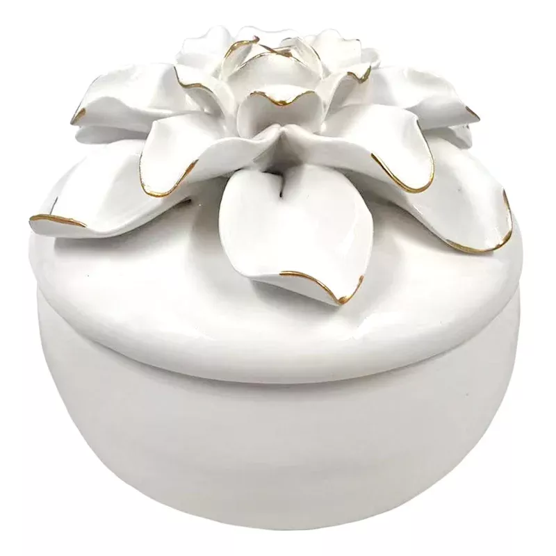 3D Floral Ceramic Box, 5x4