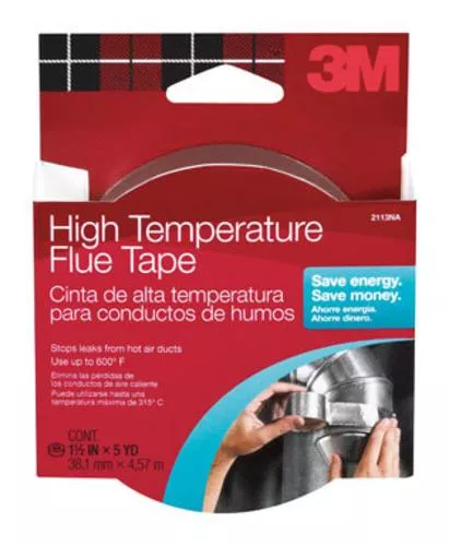 3M 2113NA High Temperature Flue Tape, 1-1/2" x 5 Yards