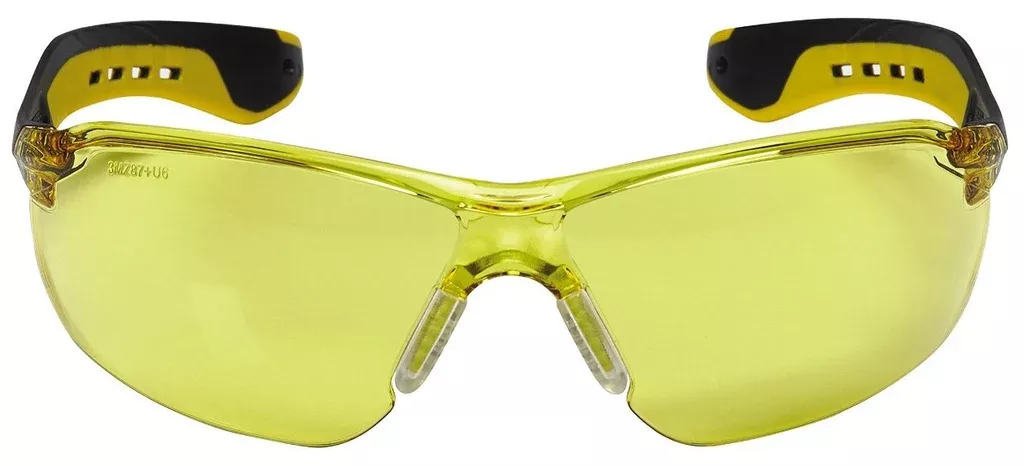 3M 47013-WV6 Flat Temple Safety Eyewear, Yellow