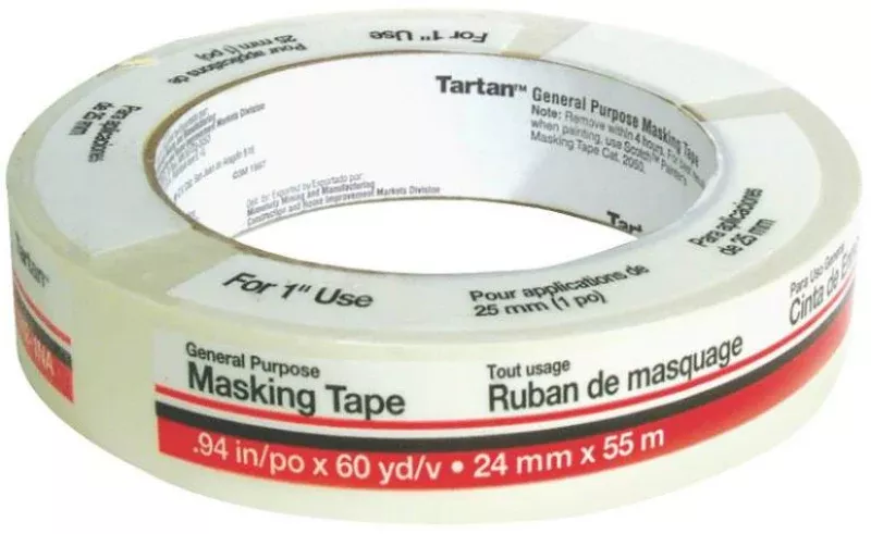 3M 5142-24A Tartan Masking Tape, 1" x 60 yard