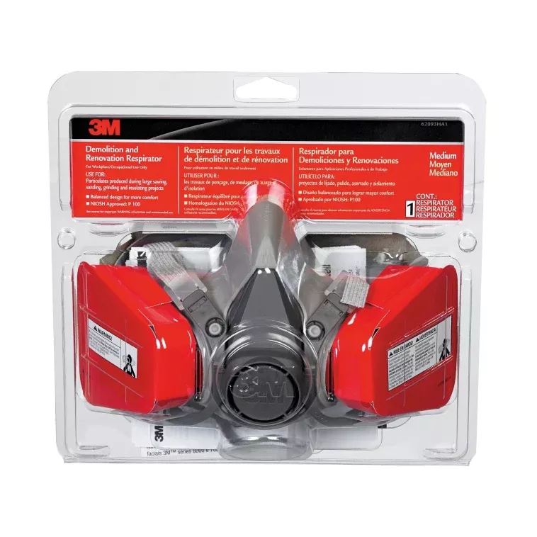 3M 62093HA1-C Demolition And Renovation Respirator, Assorted Color