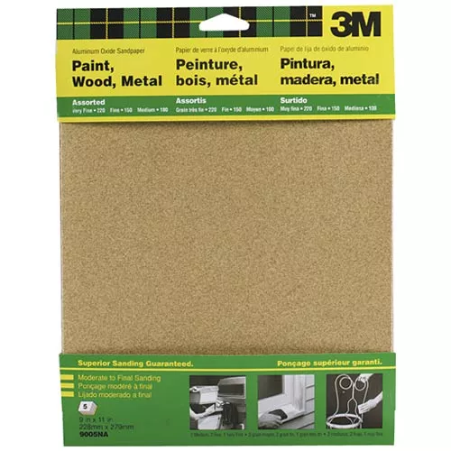 3M 9003NA "Aluminum Oxide" Sandpaper Sheets 9"X11"