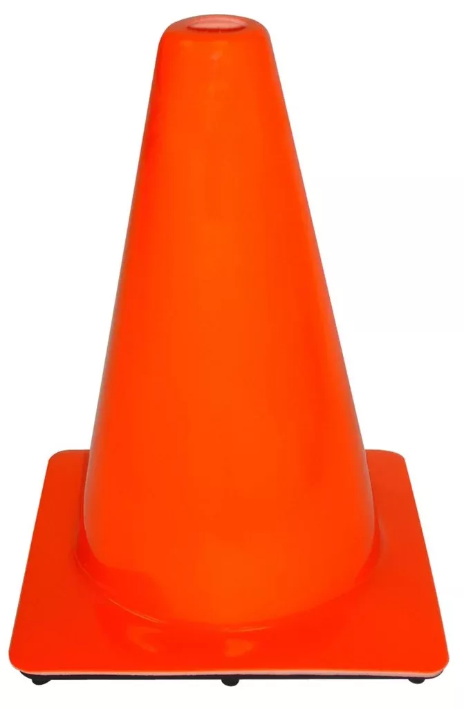 3M 90127-00001 Non Reflective Safety Cone, 12", PVC, Day-GlowOrange