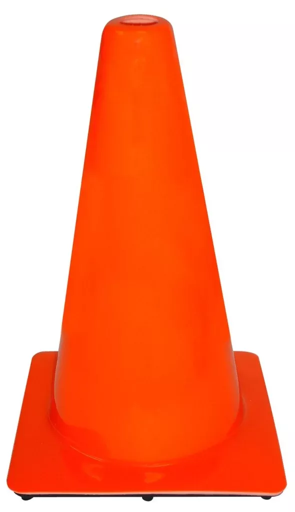 3M 90128-00001 Non Reflective Traffic Safety Cone, 18", PVC, Orange