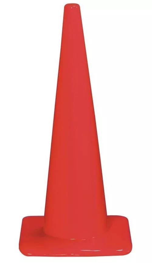3M 90129-00006 Non Reflective Traffic Safety Cone, 28", PVC, Day-GlowOrange