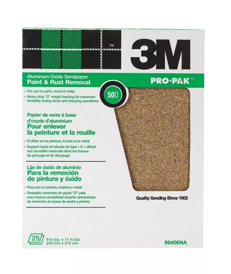 3M 99406NA Production Paper Sheets 9''X11'' - 50D Grit