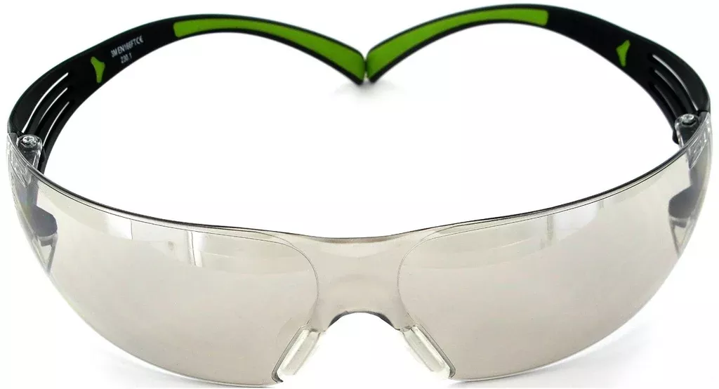 3M SF400M-WV-6 SecureFit 400 Safety Eyewear Glasses, Black/Green