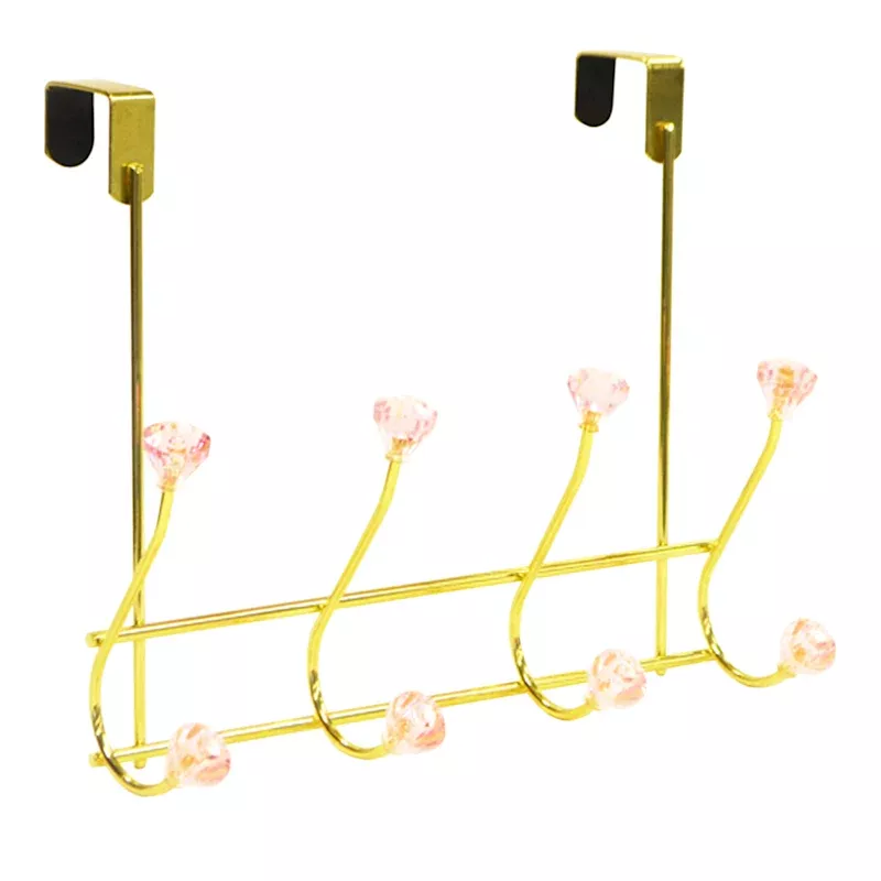 4-Hook Knight Over the Door Hanger, French Gold