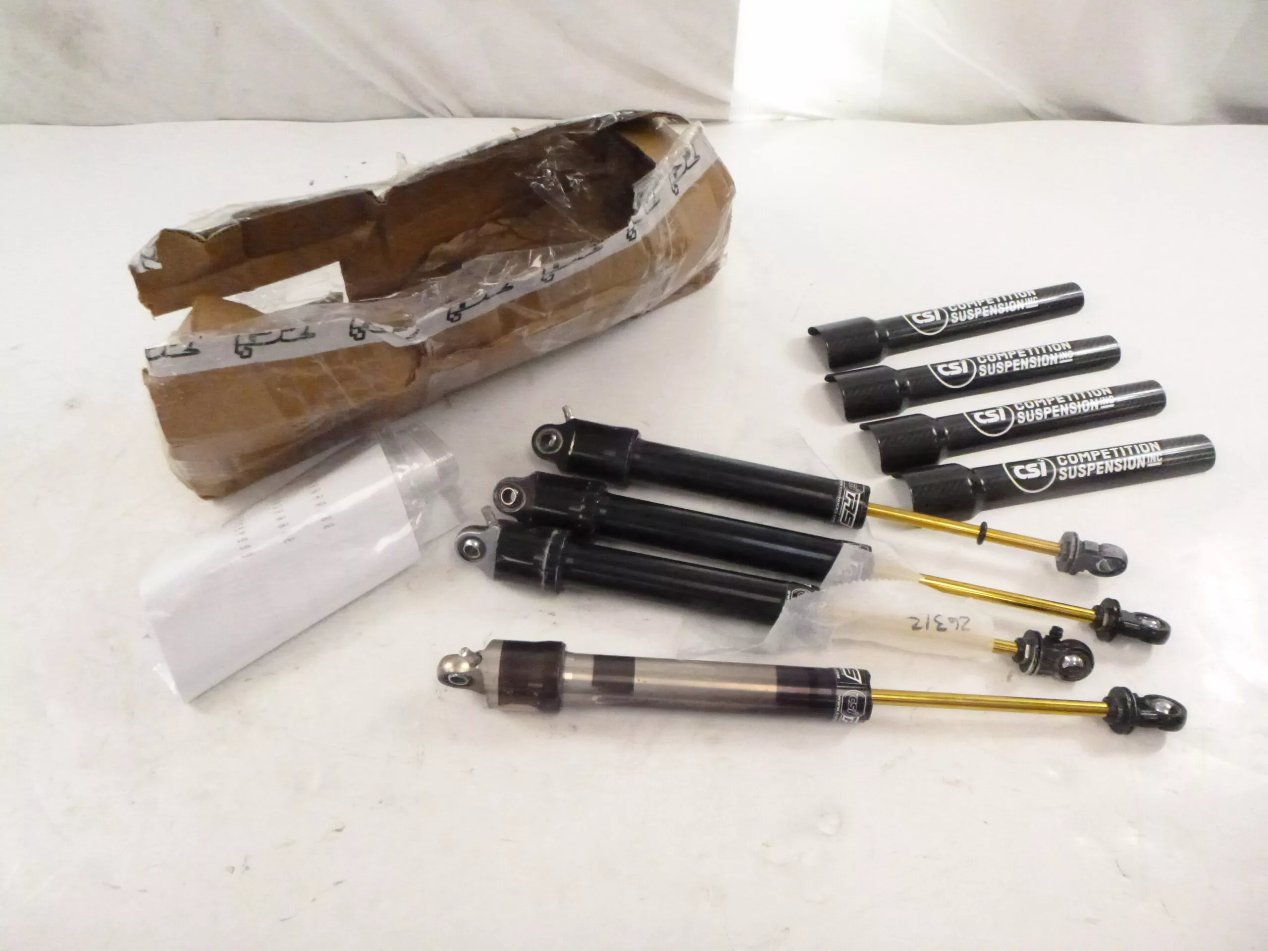 4 Pack CSI Shock Absorber 26312 26313 26315 35754 W/ Carbon Fiber Shock Cover