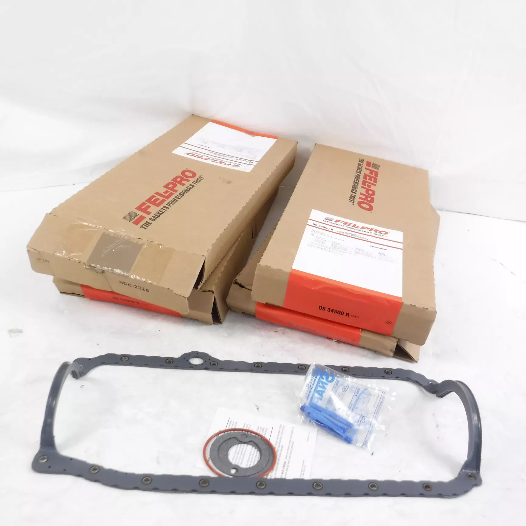 4 Pack Fel-Pro Oil Pan Gasket Sets OS34500R for 1985-2000 GMC CK Pickup