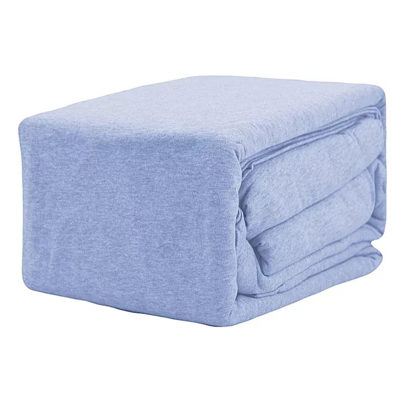 4-Piece Blue Jersey Sheet Set, Full