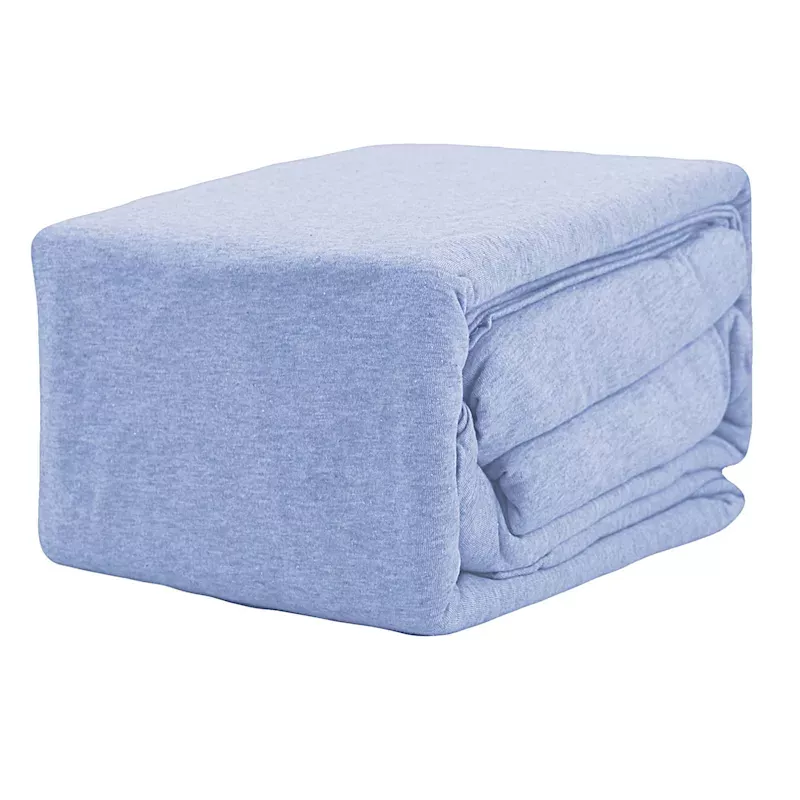4-Piece Blue Jersey Sheet Set, King