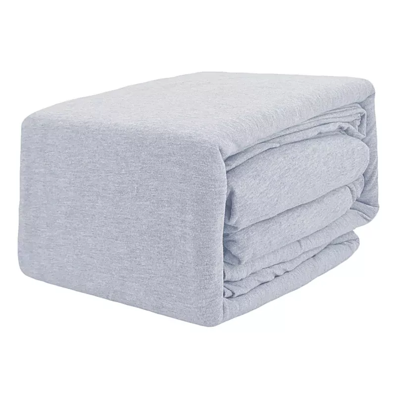 4-Piece Dark Grey Jersey Sheet Set, Queen