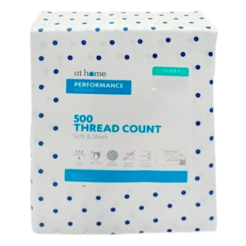 4-Piece Dot Print 500 Thread Count Cotton Blend Sheet Set, Queen