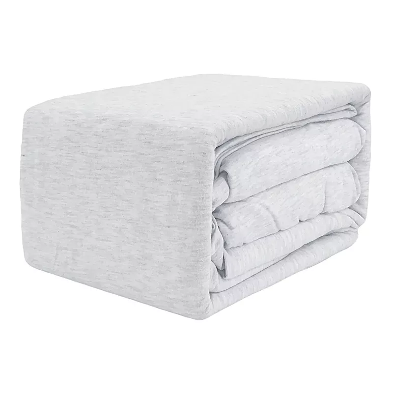 4-Piece Light Grey Jersey Sheet Set, King