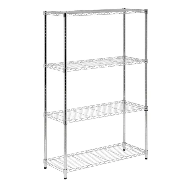 4-Tier Metal Shelving Unit, Chrome