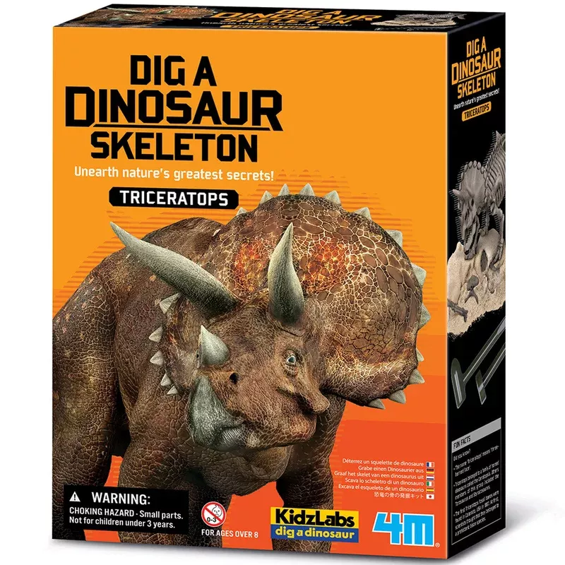 4M Kidzlabs – Dig A Dinosaur Skeleton – Triceratops