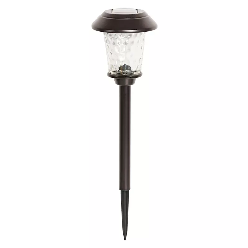 5-Lumen Solar Brown Dotted Glass Pathway Light