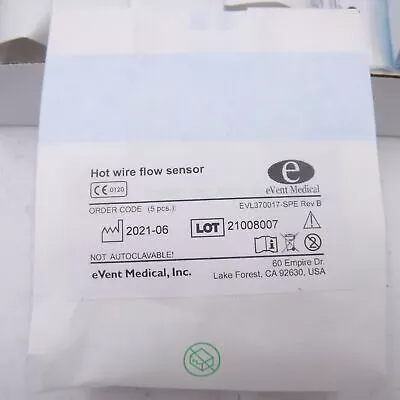 5 Pcs OEM ICU VENTILATOR FLOW SENSOR, EXPIRATORY by eVent Medical EVL370017-SPE