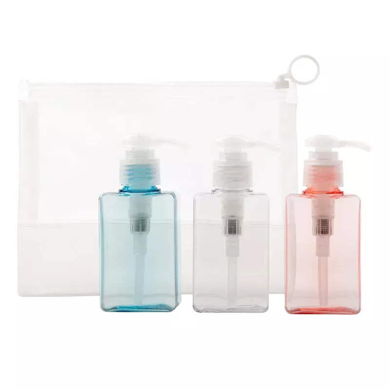 5-Piece Translucent Travel Pump Bottle Set