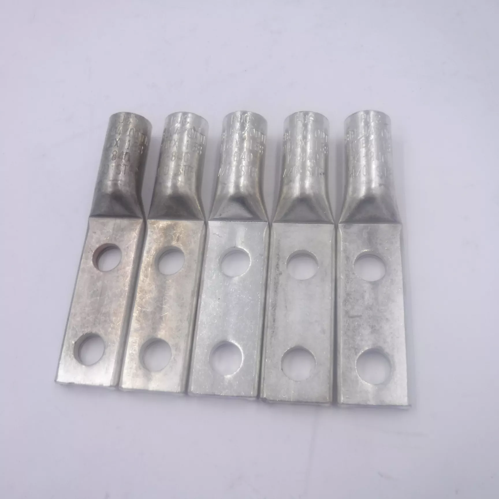 5 Pk. Penn Union Copper Compression Lug HBBLU4/0DTN Tin Coated 1/2″ Holes