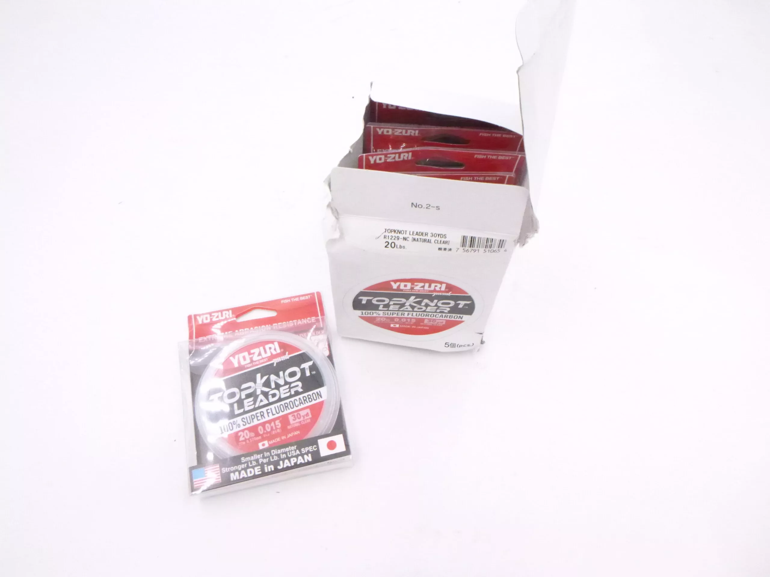 5 Pk: Yo-Zuri Topknot Leader 100% Super Fluorocarbon 20lb 30yd R1229-NC Natural