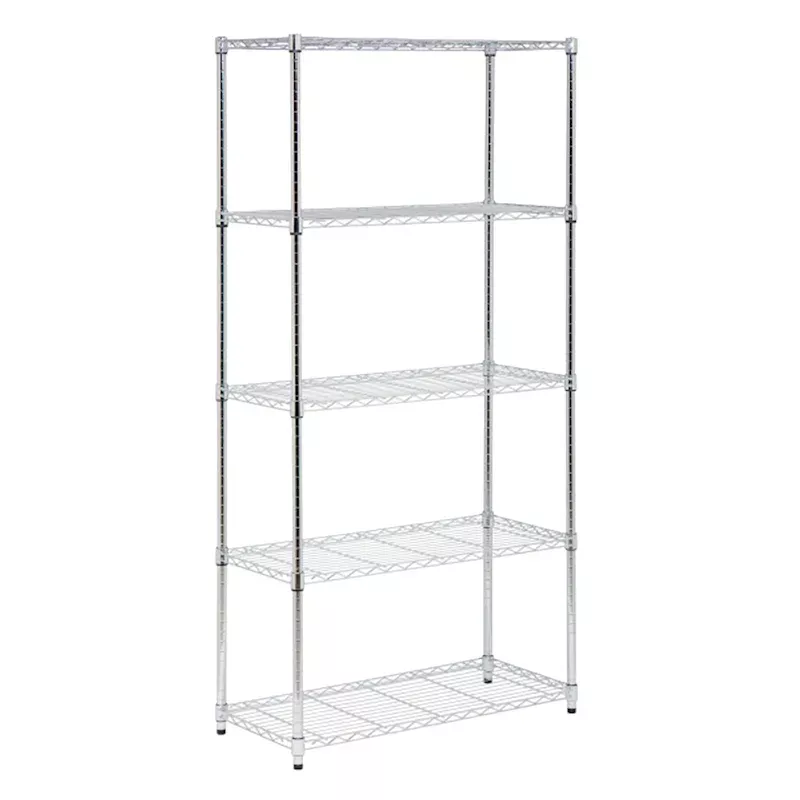 5-Tier Metal Shelving Unit, Chrome
