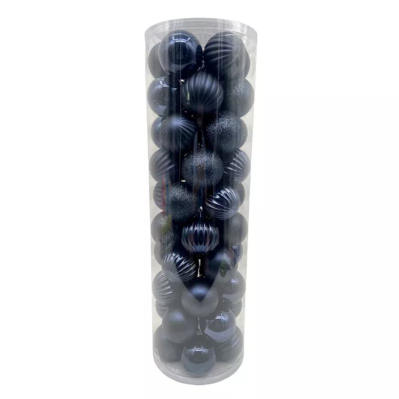 50-Count Navy Mix Shatterproof Ornaments, 2"