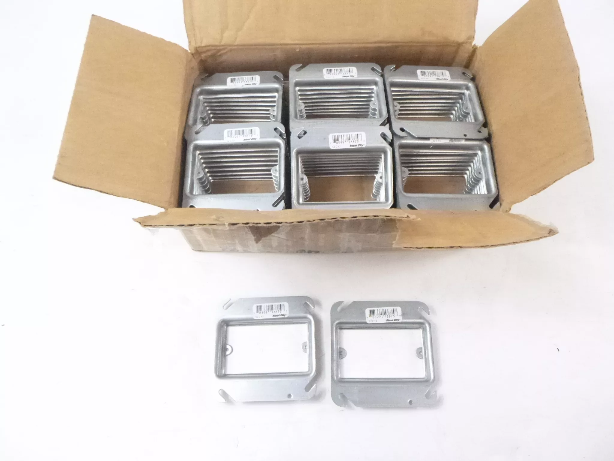 50 Pack STEEL CITY 52C13-50R 4″ STEEL SQUARE BOX DEVICE COVER 1/2″ RAISED