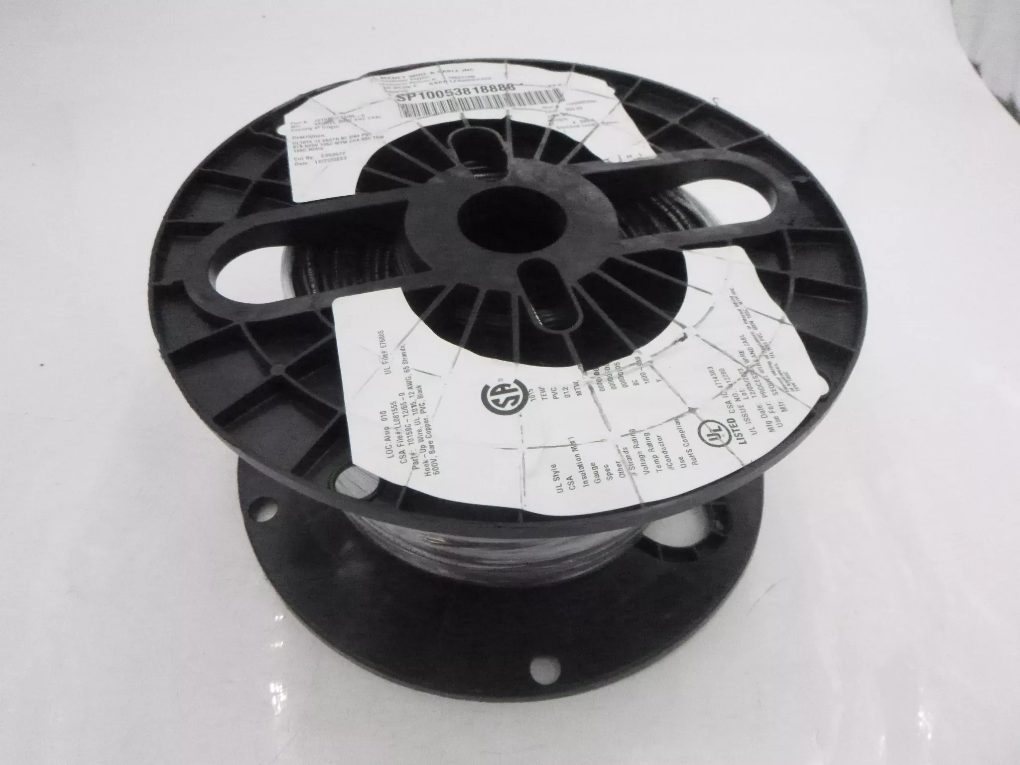 500′ Maney 12AWG 600v Cable Wire 105C MTW PVC Stranded Copper