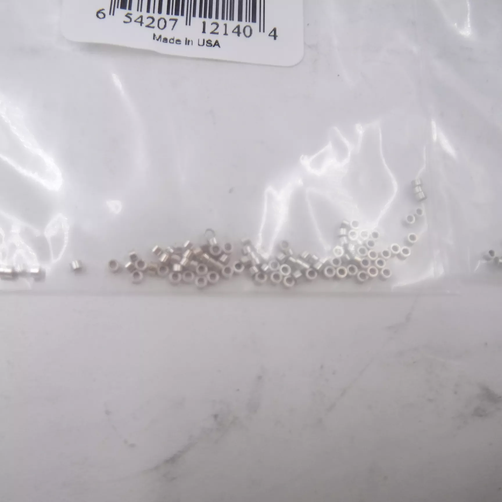 500 Pack Serling Silver Mini Tube Crimps 1mm x 0.97mm(.038″) Eurotool BDS-115.06