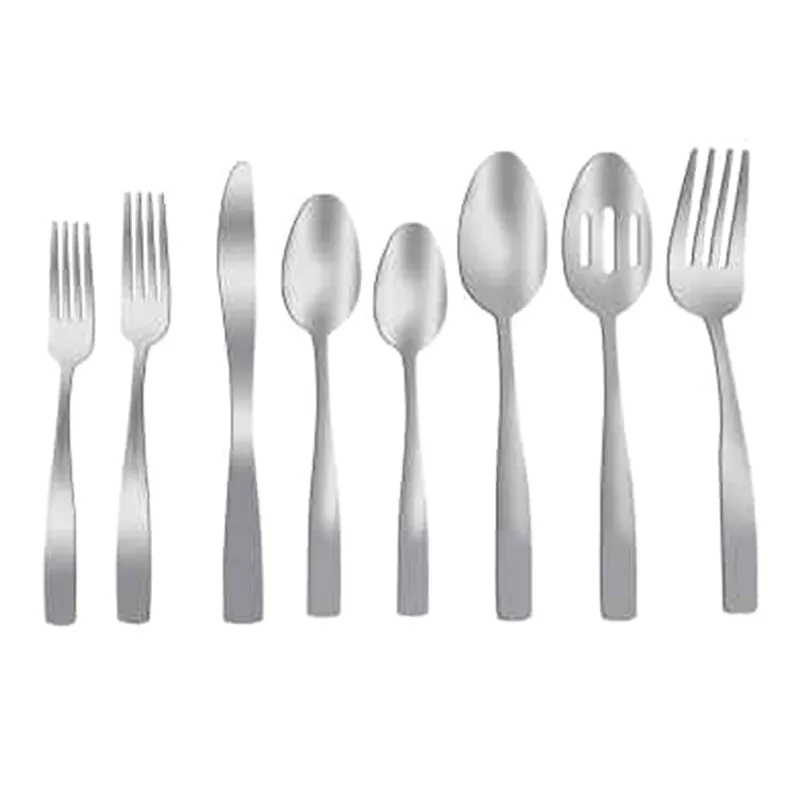 51-Piece Percy Flatware Set, Satin Silver