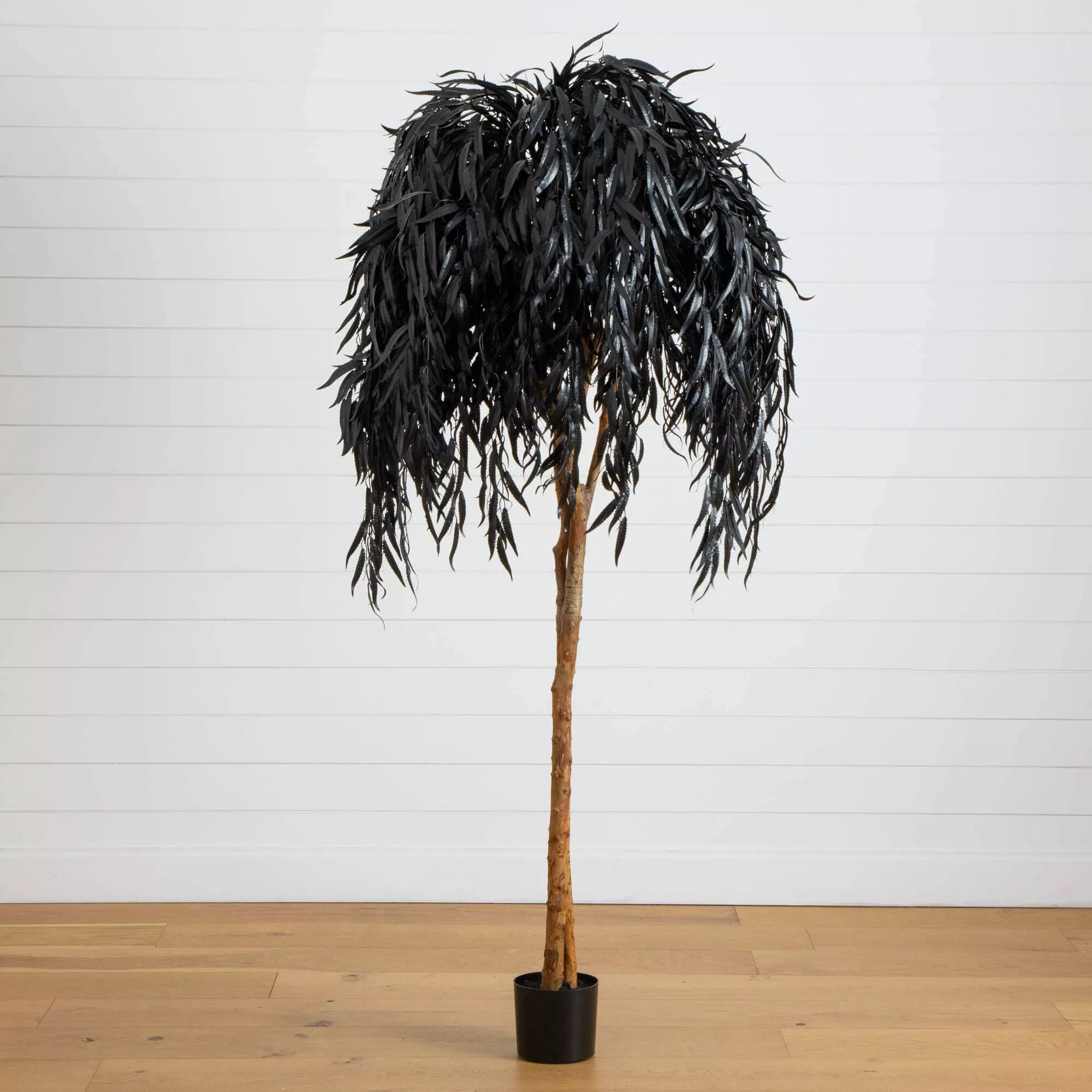 6' Artificial Halloween Black Willow Tree