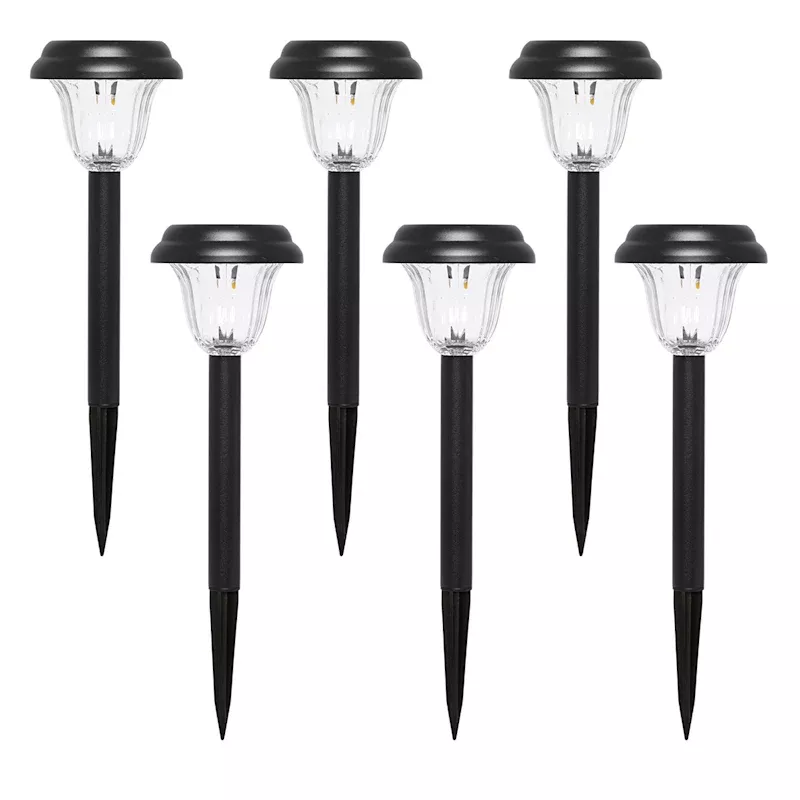 6-Pack 5-Lumen Solar Black Melville Pathway Lights