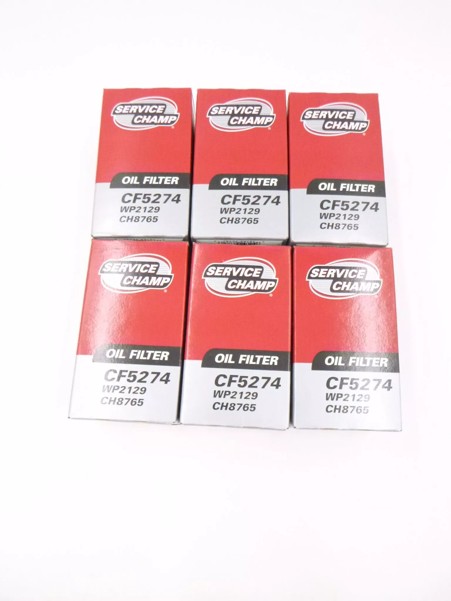 6 Pack Service Champ CF5274 Oil Filters For 2004-2015 Cadillac CTS WP2129