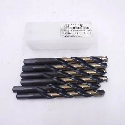 6 Pk Grainger 1878 15/32″ Heavy Duty Jobber Length High Speed Steel Drill Bits