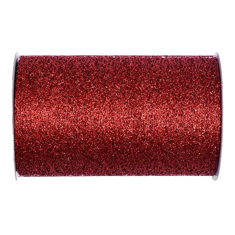 6" Red Mesh Ribbon, 20yd