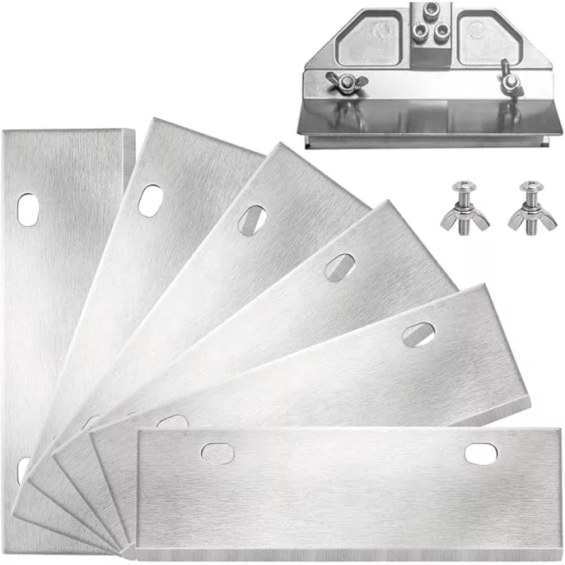 6 Stainless Steel Griddle Scraper Blades 6 Pack, Razor Sharp Grill Scraper Blades, Replacement Blade for Griddle & BBQ Grill Scraper