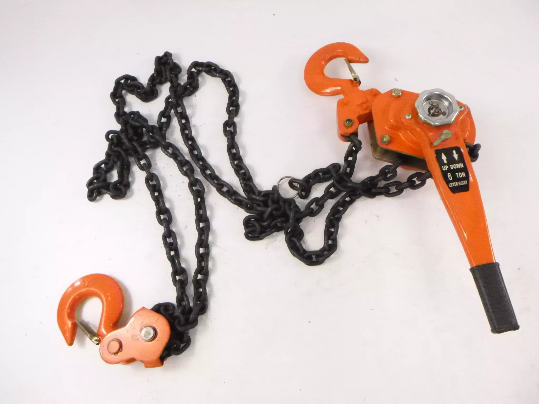 6 Ton Hand Operated Manual Chain Lever Lift Hoist Black Comealong Winch Puller