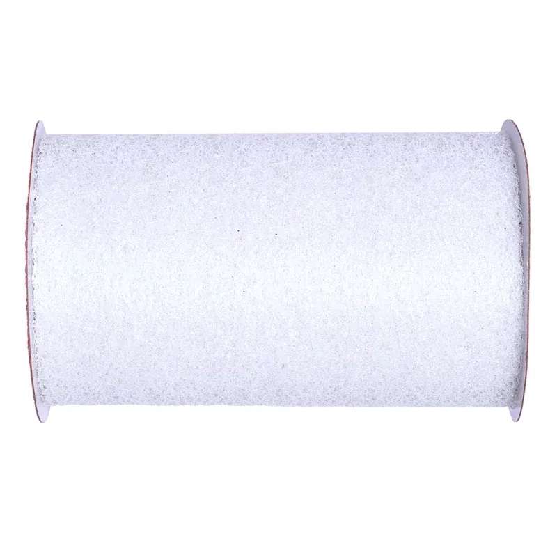 6" White Mesh Ribbon, 20yd
