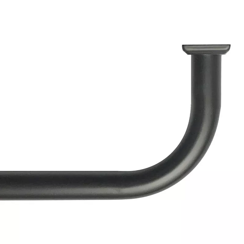 7/8" Black Room Darkening French Curtain Rod, 34-112"